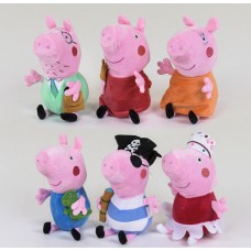 Персонажі з мф Свинка Пеппа 37862 6 видів 25см