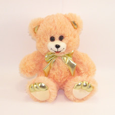 Ведмежа Блискучий бант вел персиковий 130см