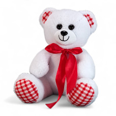 Ведмежа з бантом B361/0 біле 48см