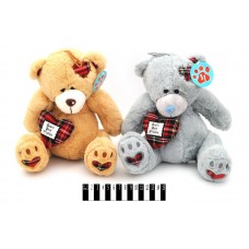 Ведмедик з серцем, з латкою 2 кольори 23 см 2126S/23