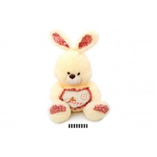 Зайчик з серцем муз. 60см молочн. 6428/60