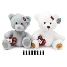 Ведмедик з серцем, з латкою 2 кольори 25 см 3909/25