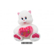 Котик білий з сердечком 1090/50 50см