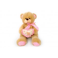 Ведмедик з серцем сірий 80см 6396/80